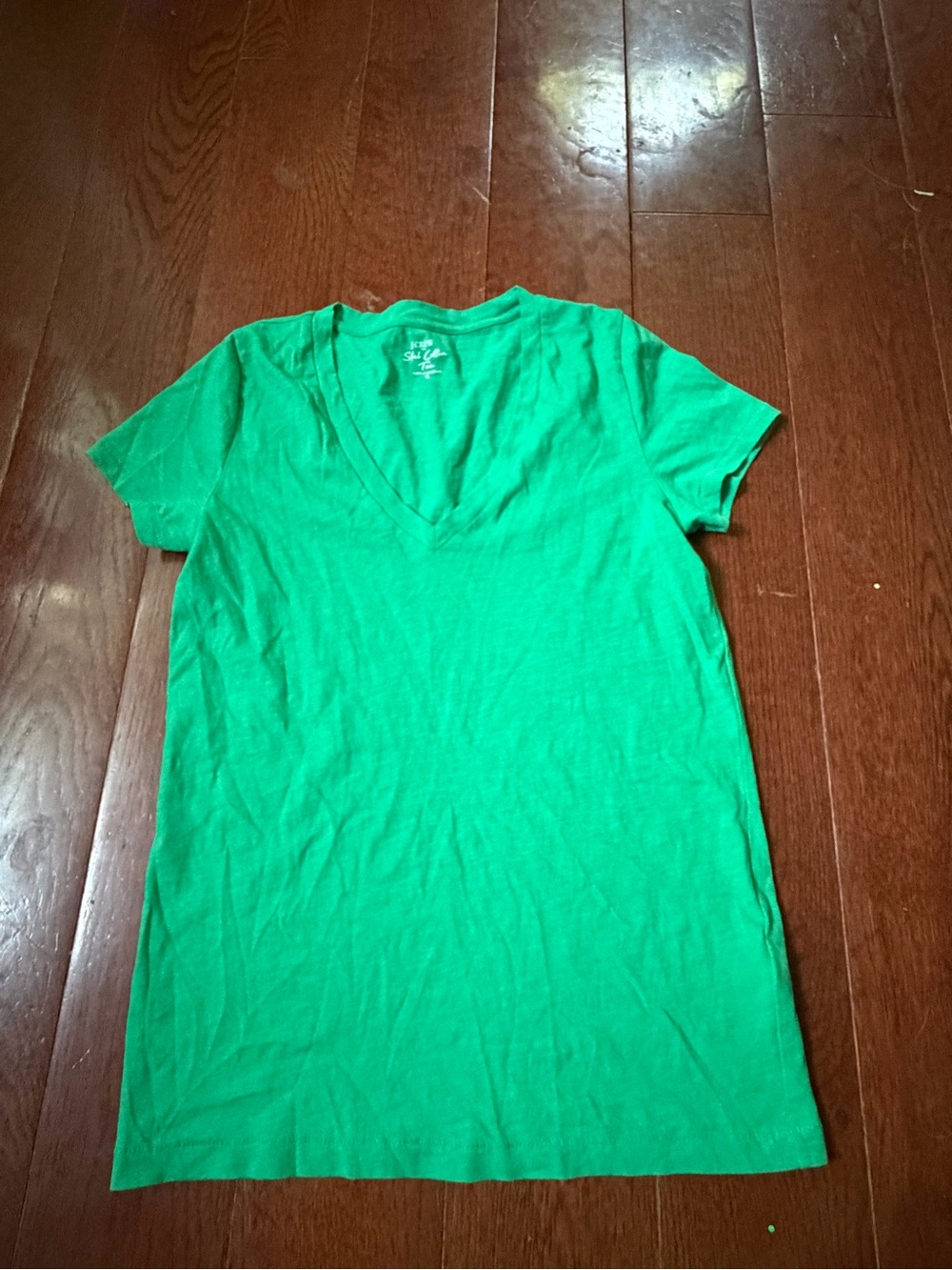 J. Crew Emerald V-Neck Tee